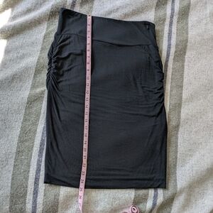 Prana Black Ruched Pencil Skirt for Work